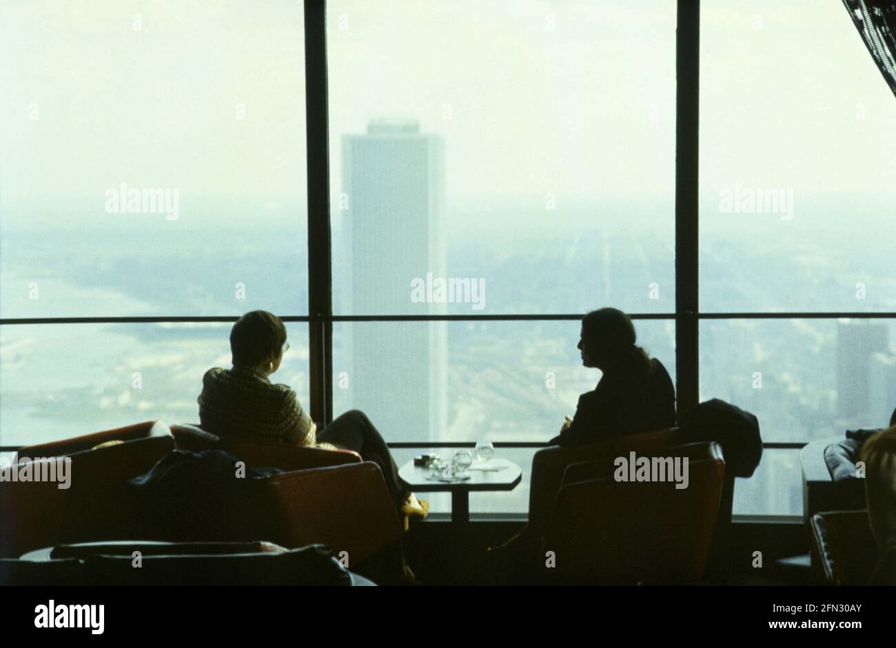 Cafe in cima ad un grattacielo, Chicago, il, Stati Uniti, 1977 Foto Stock