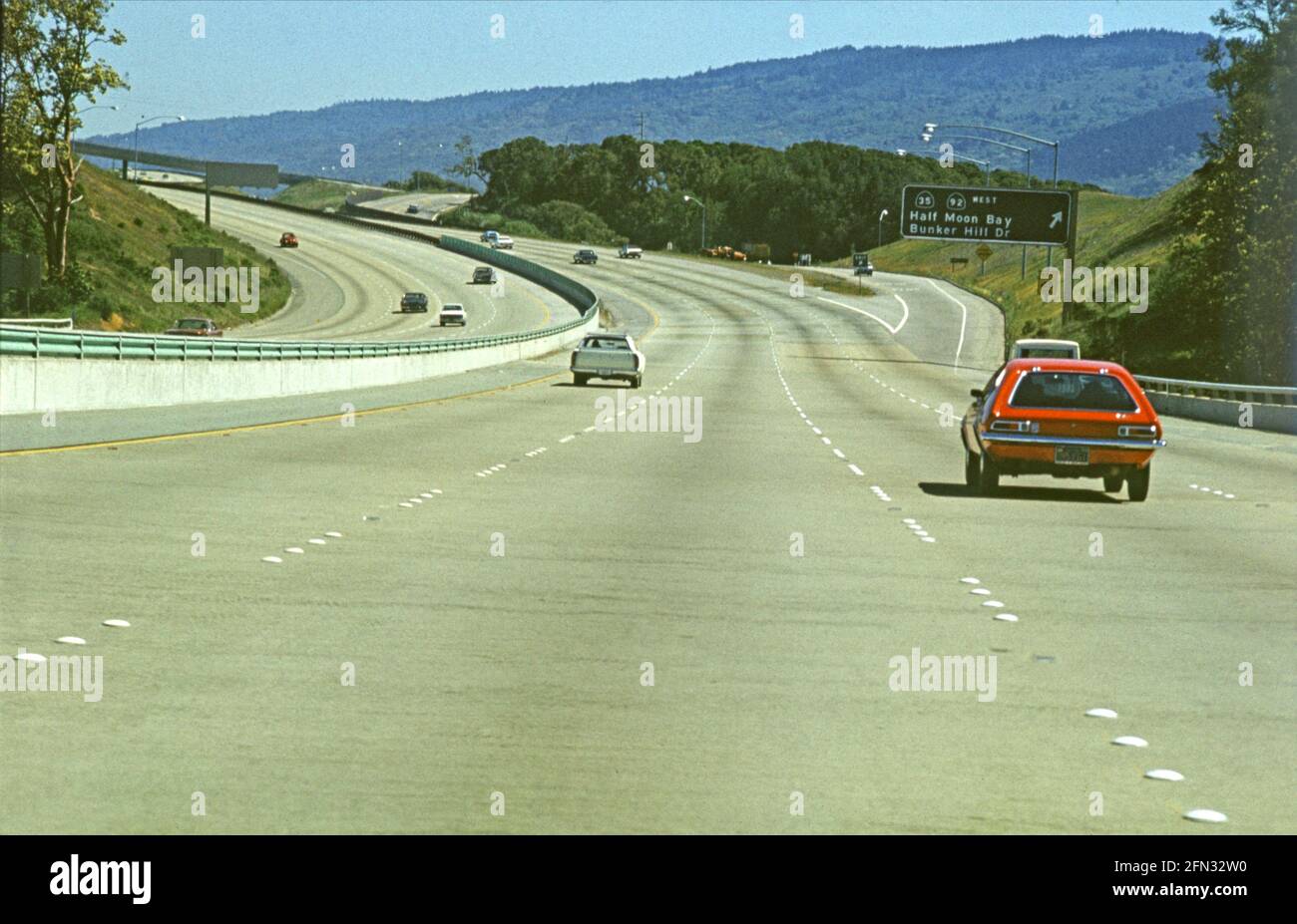 Autostrada, California, Stati Uniti, 1977 Foto Stock