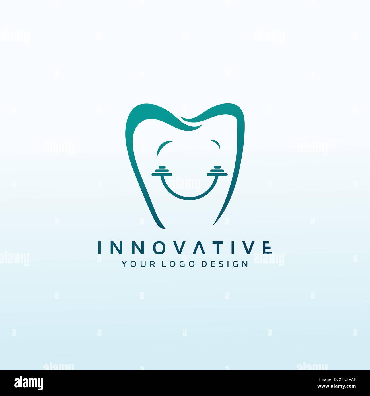 igienista dentale con logo fitness Illustrazione Vettoriale