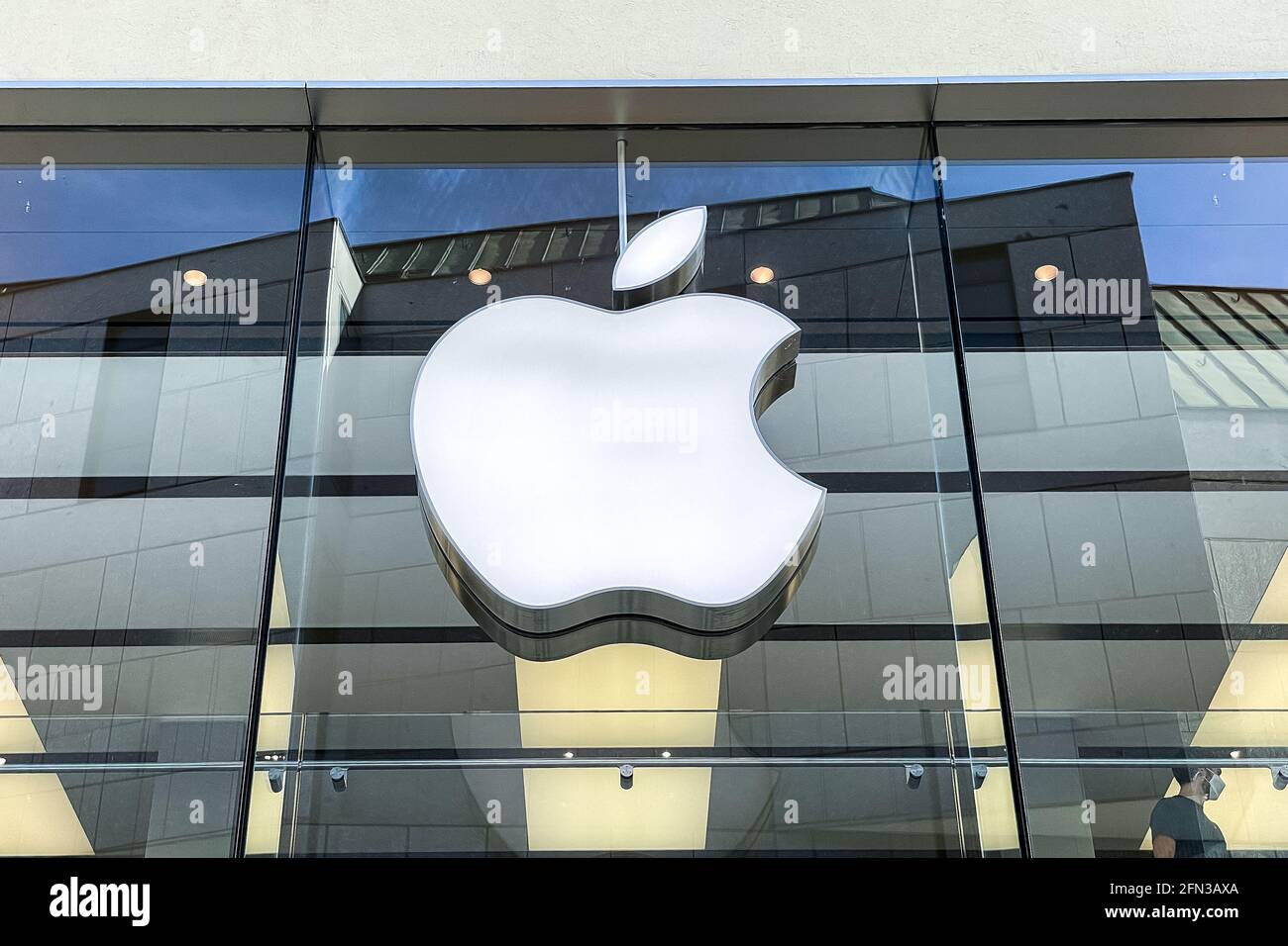 Apple Store a Monaco di Baviera, Germania Foto Stock