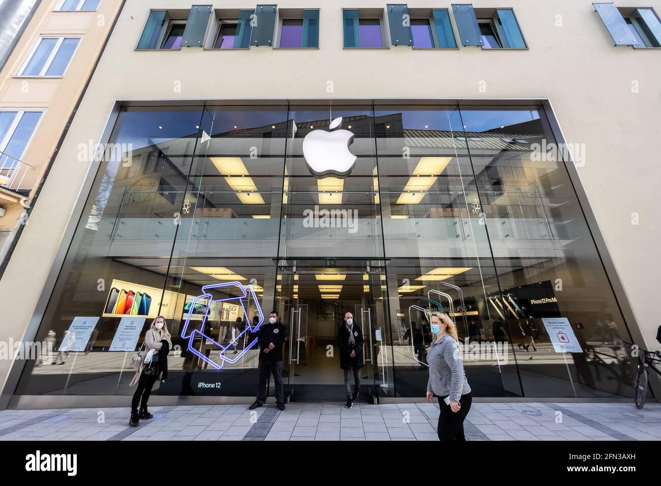 Apple Store a Monaco di Baviera, Germania Foto Stock
