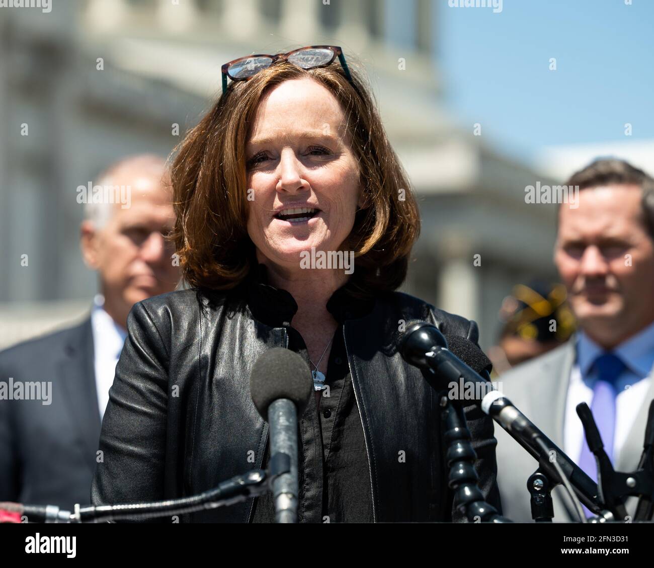 Washington, Stati Uniti 13 maggio 2021. 13 maggio 2021 - Washington, DC, Stati Uniti: Rappresentante degli Stati Uniti Kathleen Rice (D-NY) parlando ad una conferenza stampa su H.R. 1448, il Puppies che assiste i servicememembres feriti (PAWS) per la Veterans Therapy Act. (Foto di Michael Brochstein/Sipa USA) Credit: Sipa USA/Alamy Live News Foto Stock