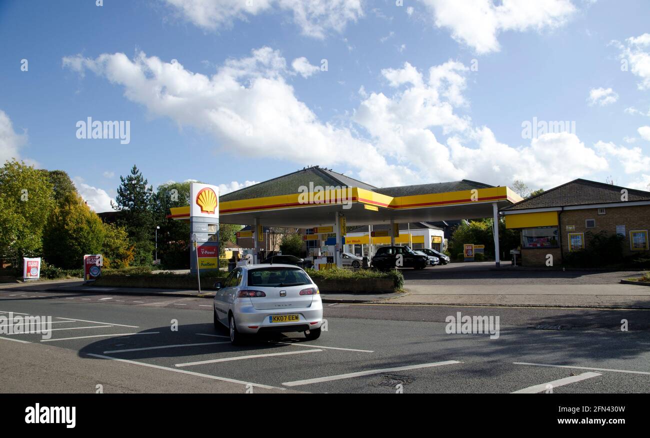 Distributore di benzina Shell Foto Stock