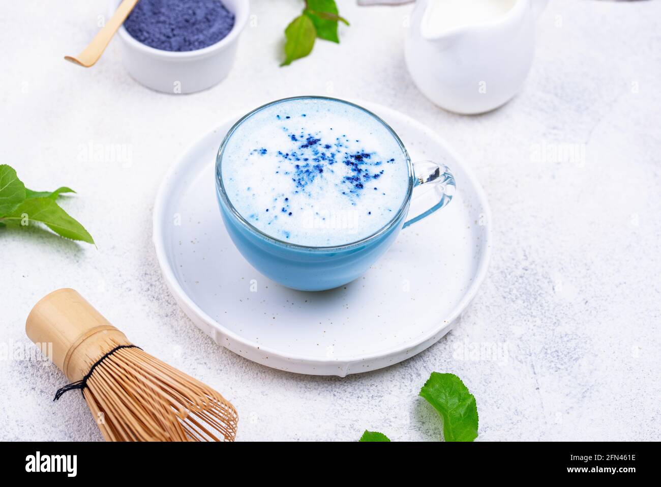 Latte opaco blu Foto Stock