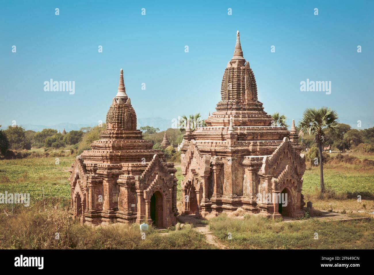 Templi di Bagan, birmania, myanmar, Asia. Foto Stock