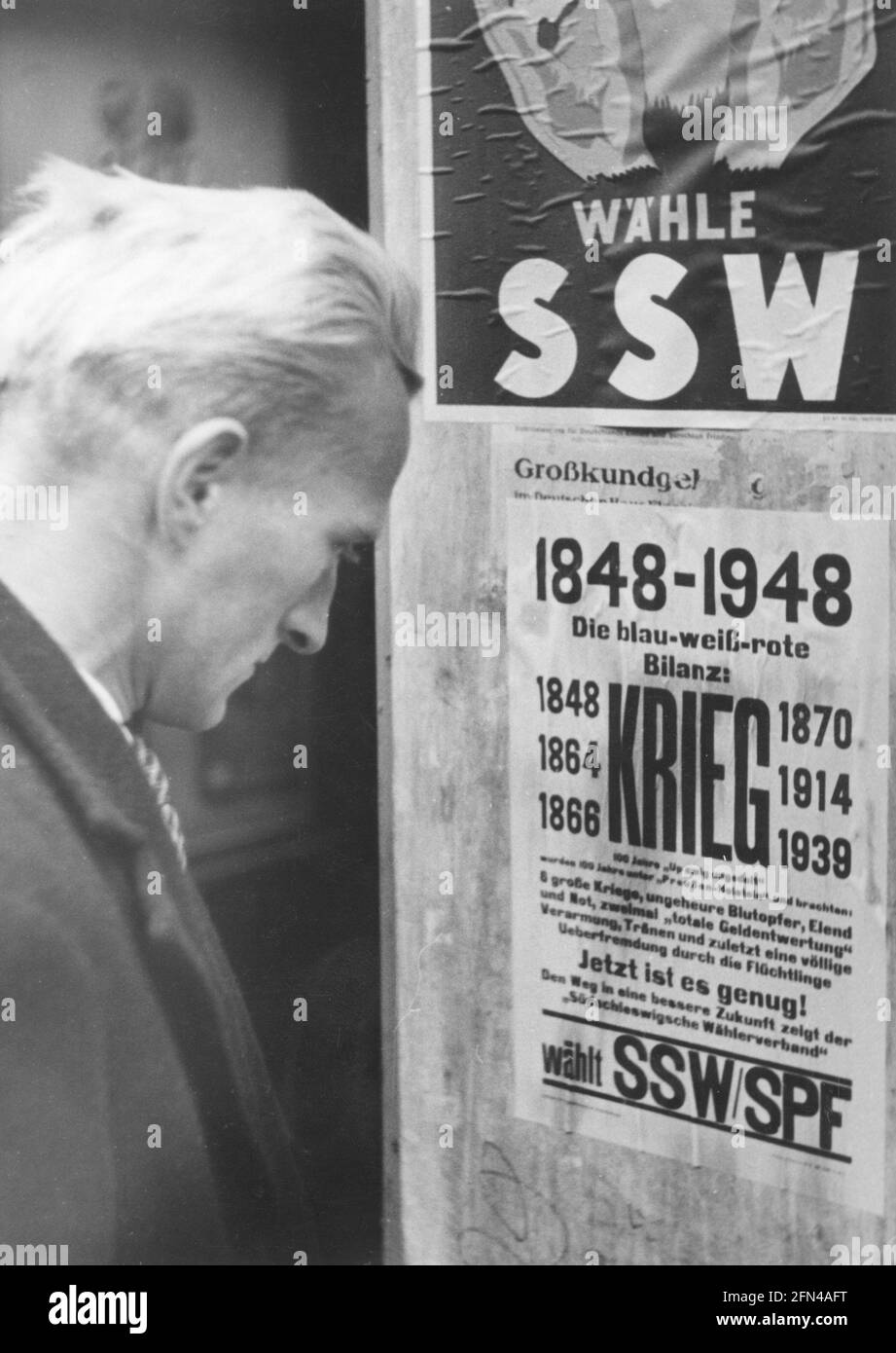 Eventi, era del dopoguerra, politica, elezioni in Schleswig-Holstein, INFORMAZIONI-AGGIUNTIVE-DIRITTI-DI-LIQUIDAZIONE-NON-DISPONIBILI Foto Stock