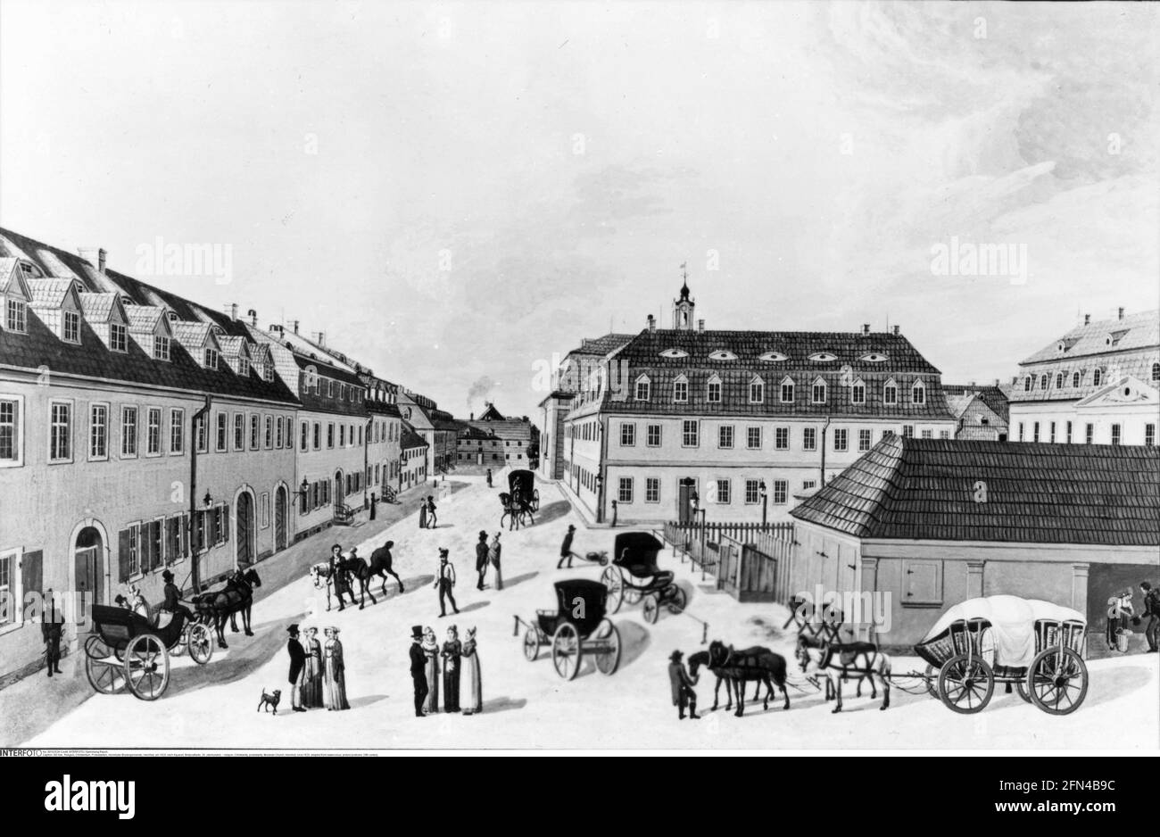 Religione, Cristianesimo, protestanti, Chiesa Morava, Herrnhut, Circa 1820, adattato da acquerello, DIRITTI-AGGIUNTIVI-CLEARANCE-INFO-NON-DISPONIBILE Foto Stock