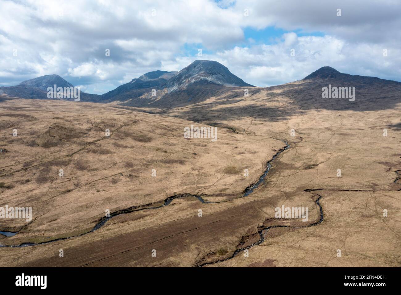 Veduta aerea dei Paps del Giura, Isola del Giura, ebridi interne, Scozia. Foto Stock