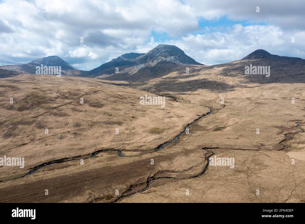 Veduta aerea dei Paps del Giura, Isola del Giura, ebridi interne, Scozia. Foto Stock