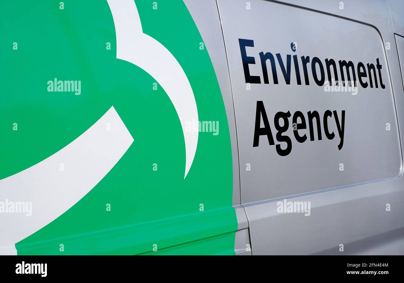 logo dell'agenzia ambientale sul lato di van, norfolk, inghilterra Foto Stock