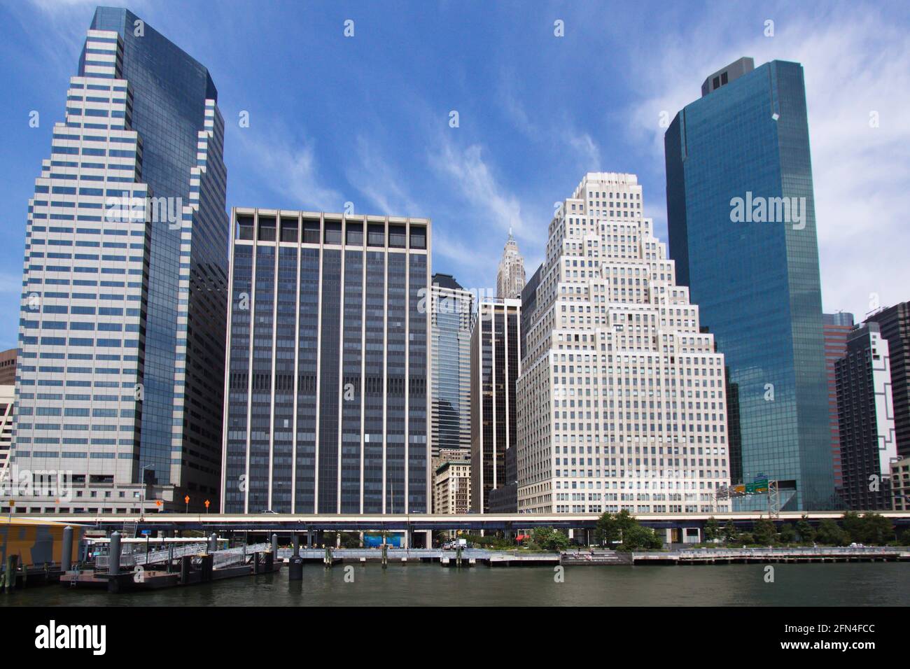 Skyline di South Manhattan a New York Foto Stock