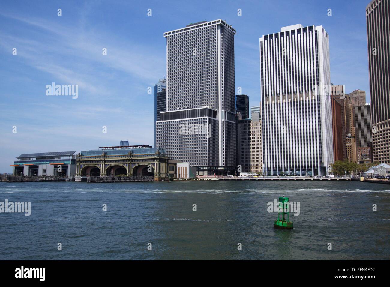 Skyline di South Manhattan a New York Foto Stock