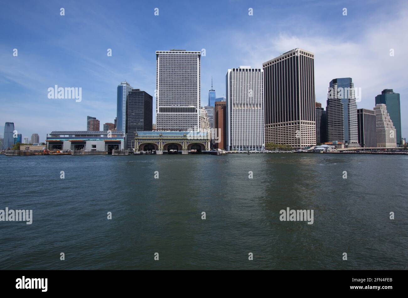 Skyline di South Manhattan a New York Foto Stock