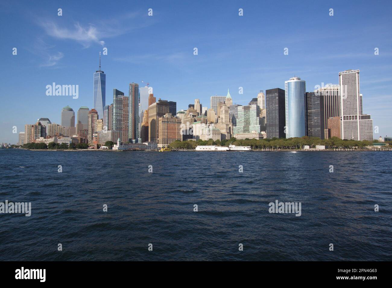 Skyline di South Manhattan a New York Foto Stock