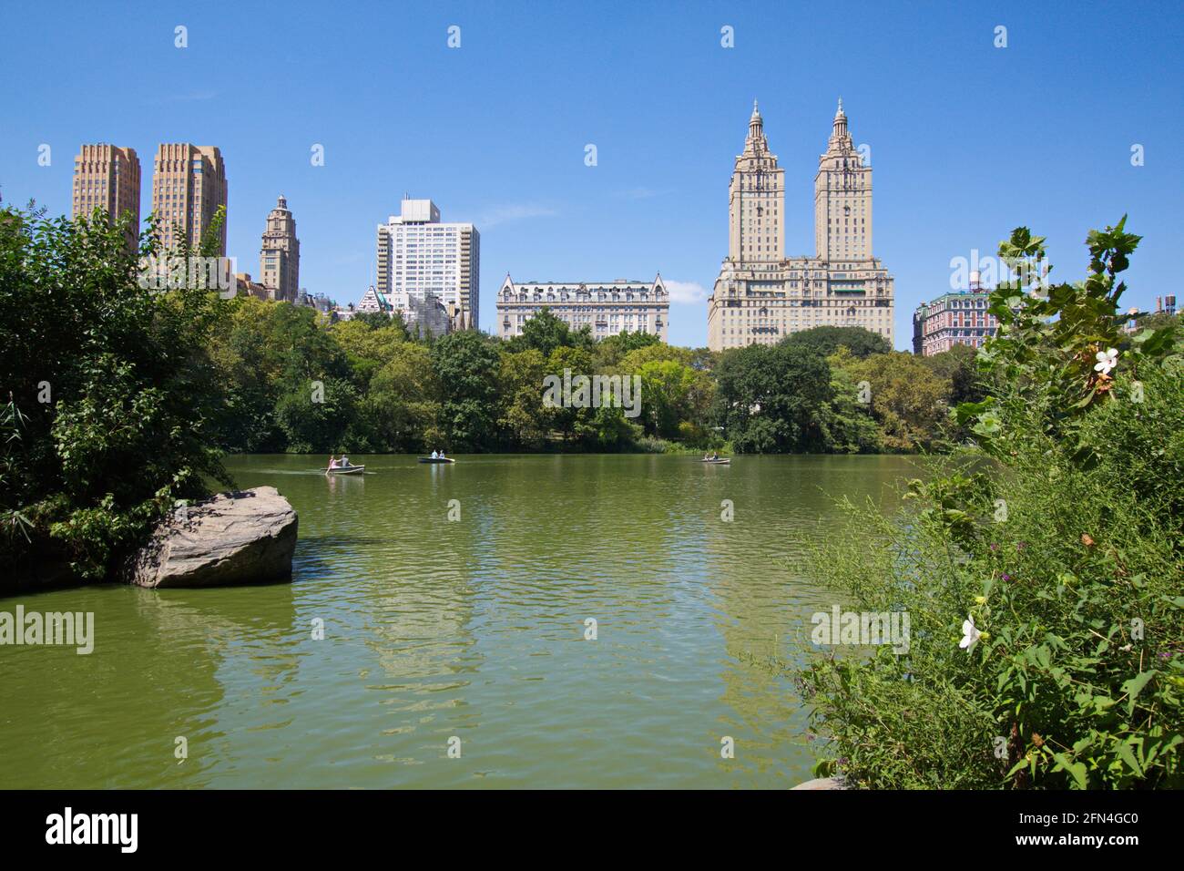 Il lago in Central Park a New York Foto Stock