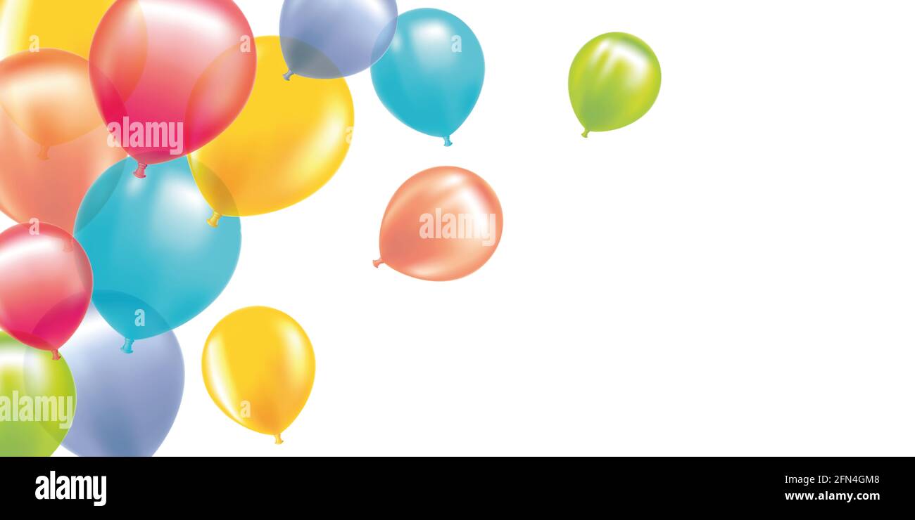 Immagine delle Ballon colore isolata su sfondo bianco Foto Stock