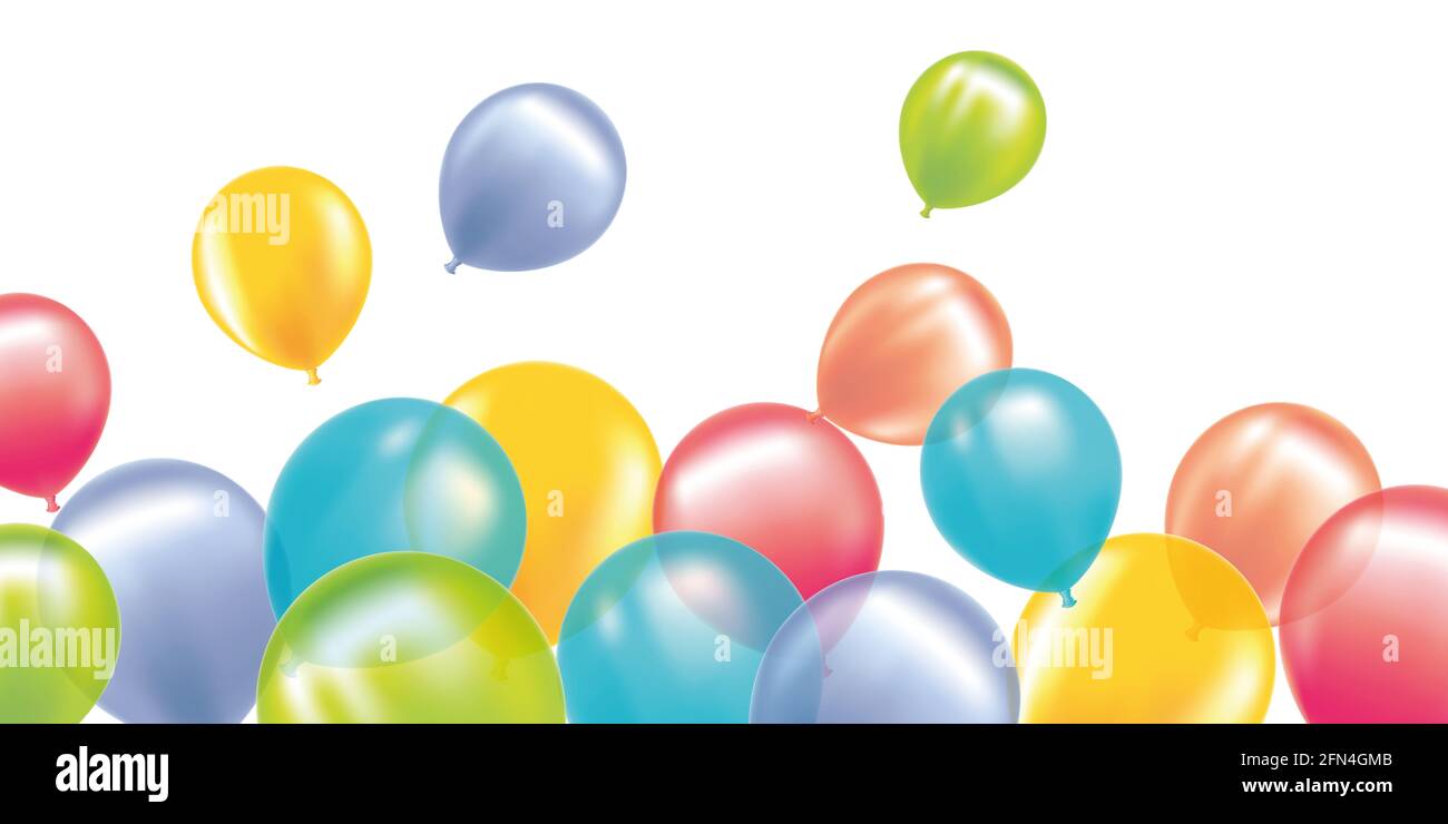 Immagine delle Ballon colore isolata su sfondo bianco Foto Stock