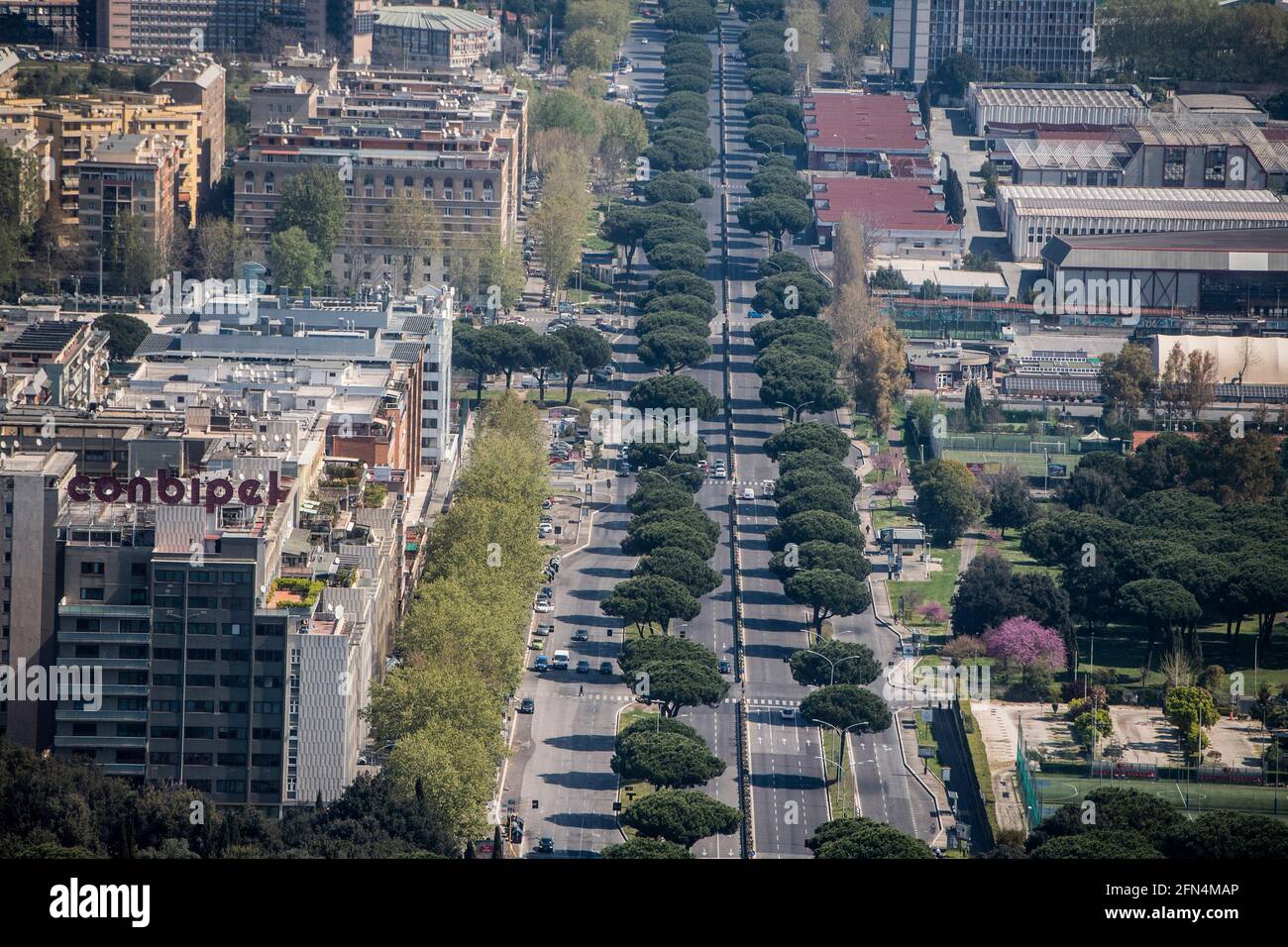 Italia, Lazio, Roma, Via Cristoforo Colombo Foto Stock