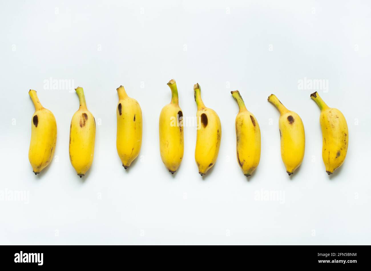 banana isolata o plantain come dieta di alimento Foto Stock