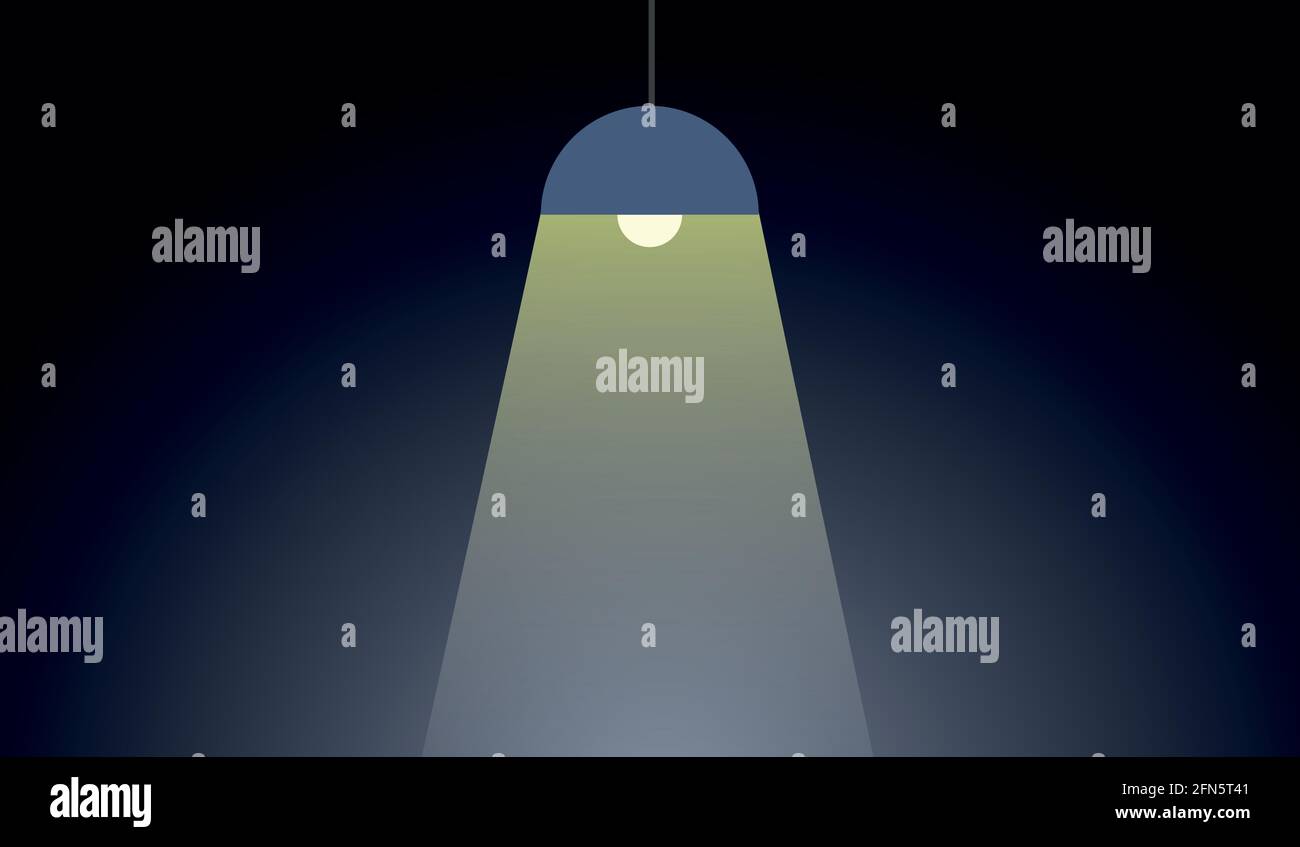 Lampada da soffitto nera sospesa. Illustrazione vettoriale EPS 10 Illustrazione Vettoriale