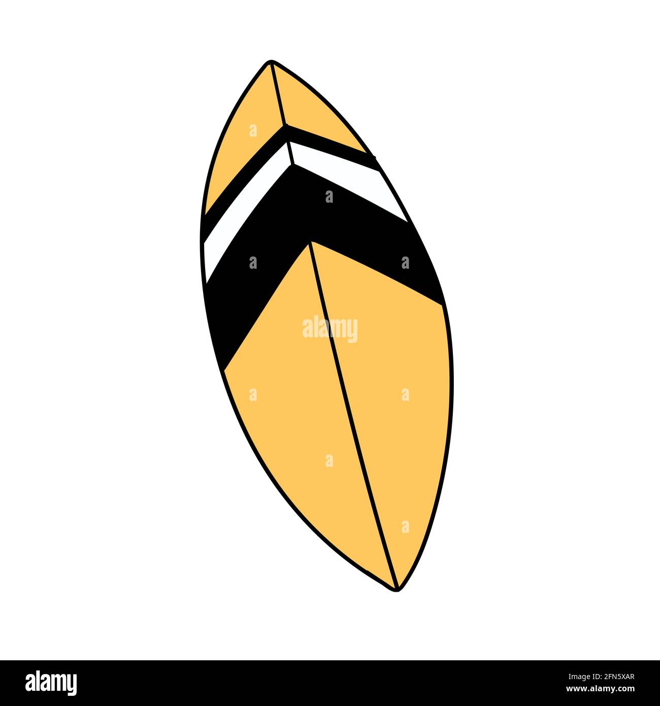 Icona della tavola da surf simbolo del segno di surf vettoriale Illustrazione Vettoriale