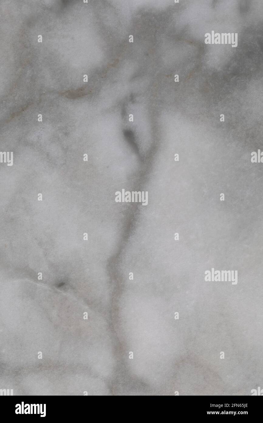 Bella texture di marmo bianco venato. Venature di colore grigio, beige e ocra. Foto Stock