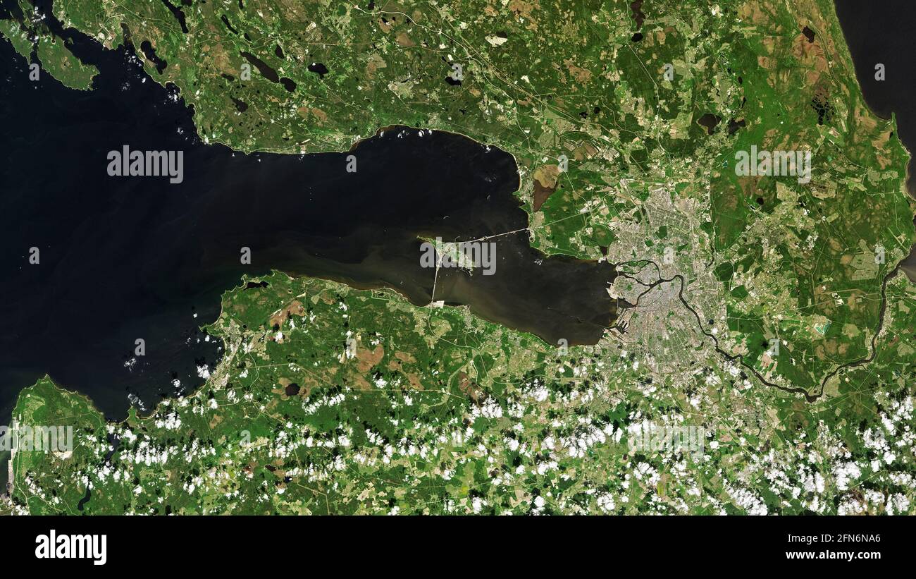 Aereo di San Pietroburgo e del Golfo di Finlandia Foto Stock