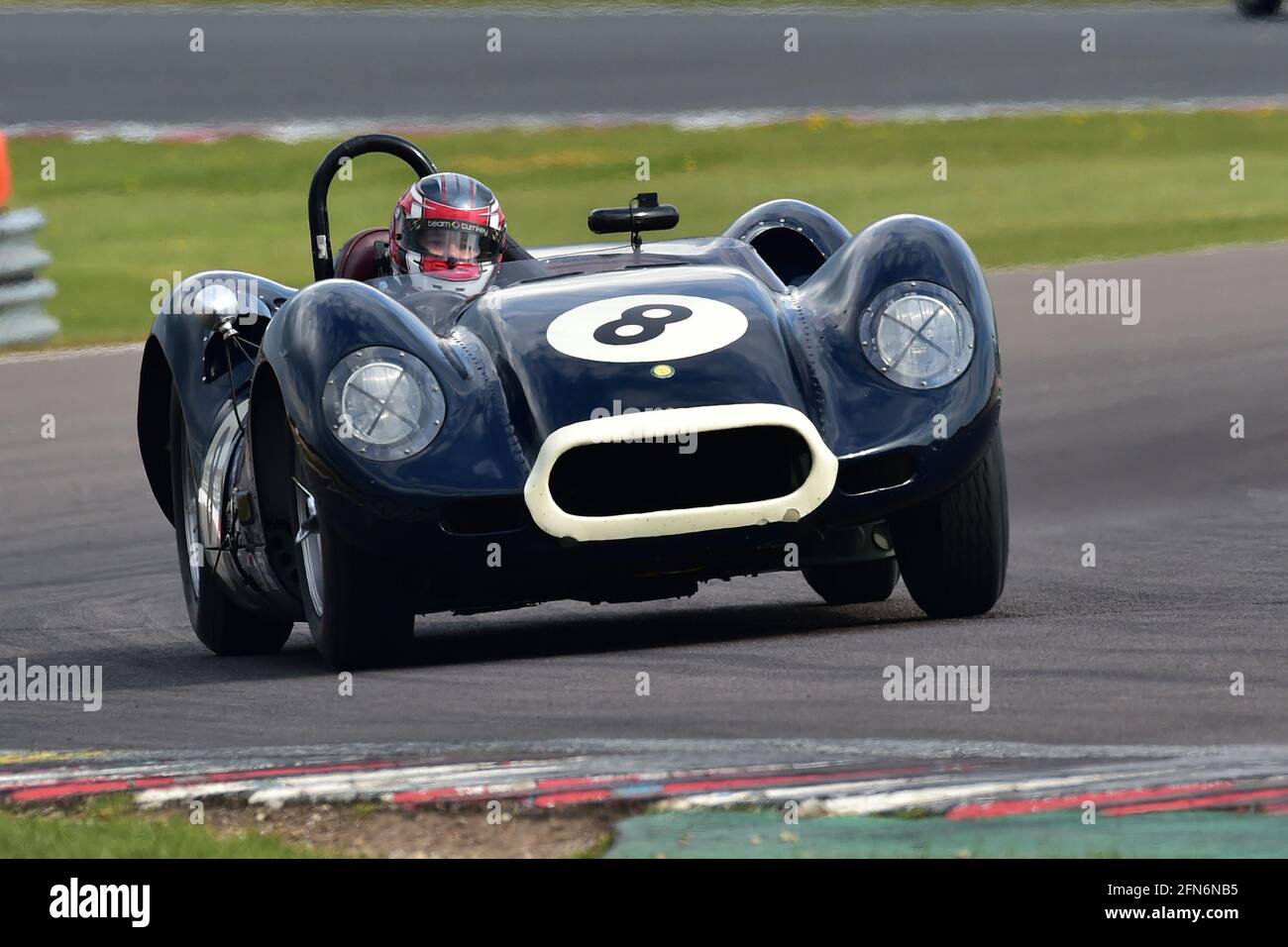 Tony Wood, Will Nuthall, Lister knobbly, RAC Woodcote Trophy, Stirling Moss Trophy, Per le vetture sportive precedenti al 61, Donington Historic Festival, Donington P Foto Stock