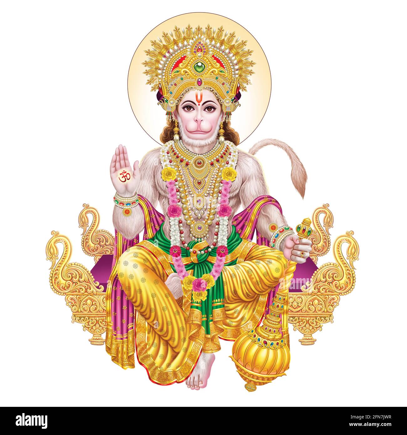 Fotografia di stock ad alta risoluzione di Lord Hanuman da una casa di arte creativa per l'industria della stampa. Foto Stock