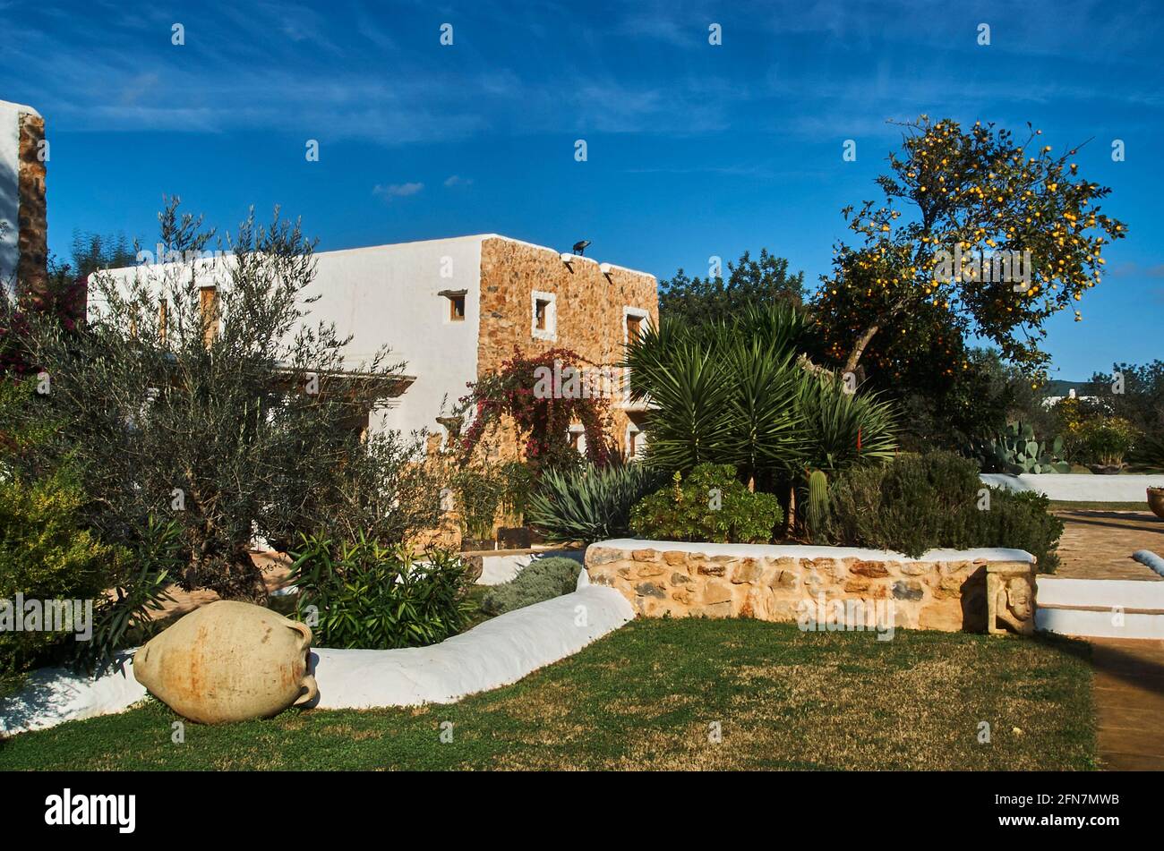 Country Hotel con ristorante e spa. Agroturismo Atzaro. Ctra Sant Joan, km 15. Santa Eularia des Riu. Ibiza. Isole Baleari. Spagna. Foto Stock