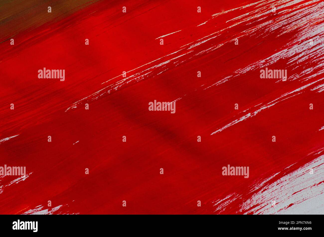 Sfondo astratto di acquerello rosso su carta bianca, per sfondo Foto Stock