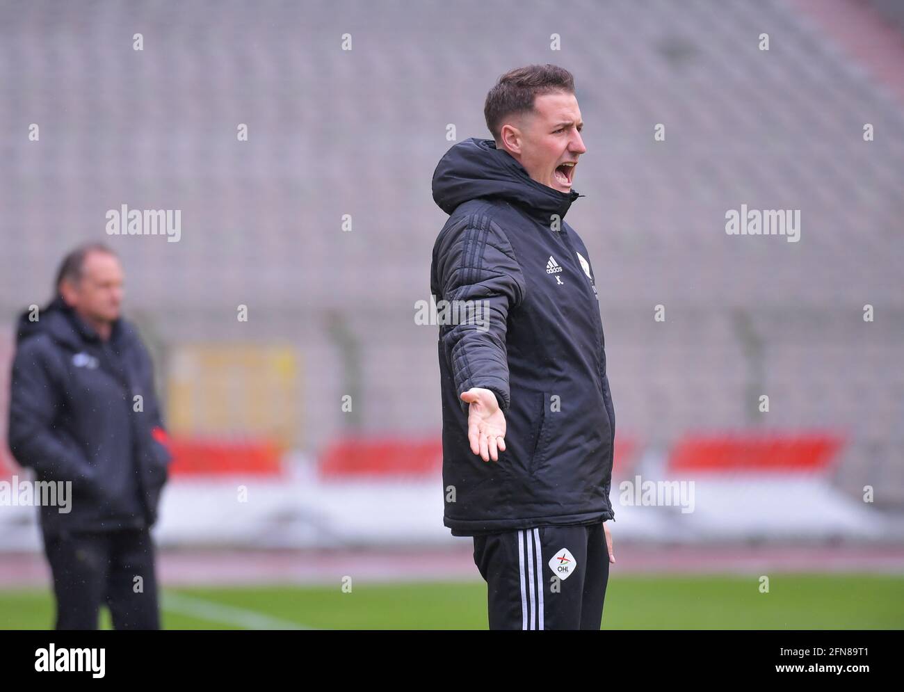 OHL il capo allenatore femminile Jimmy Coenraets raffigurato durante la partita tra donne RSCA Anderlecht e donne OHL, il 7° giorno dei play-off della S Foto Stock