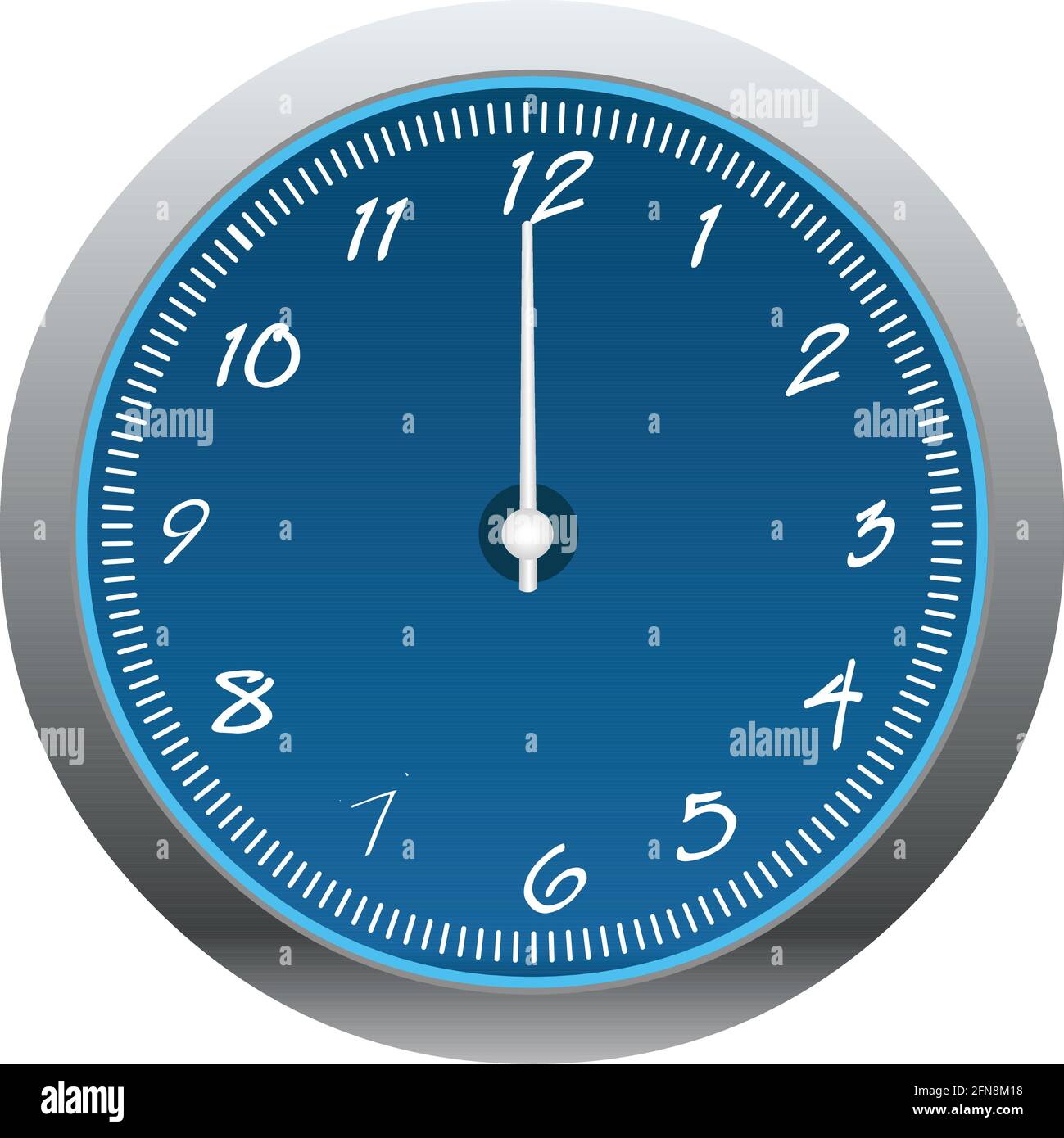 vettore di orologio blu isolato su sfondo bianco Immagine e Vettoriale Alamy