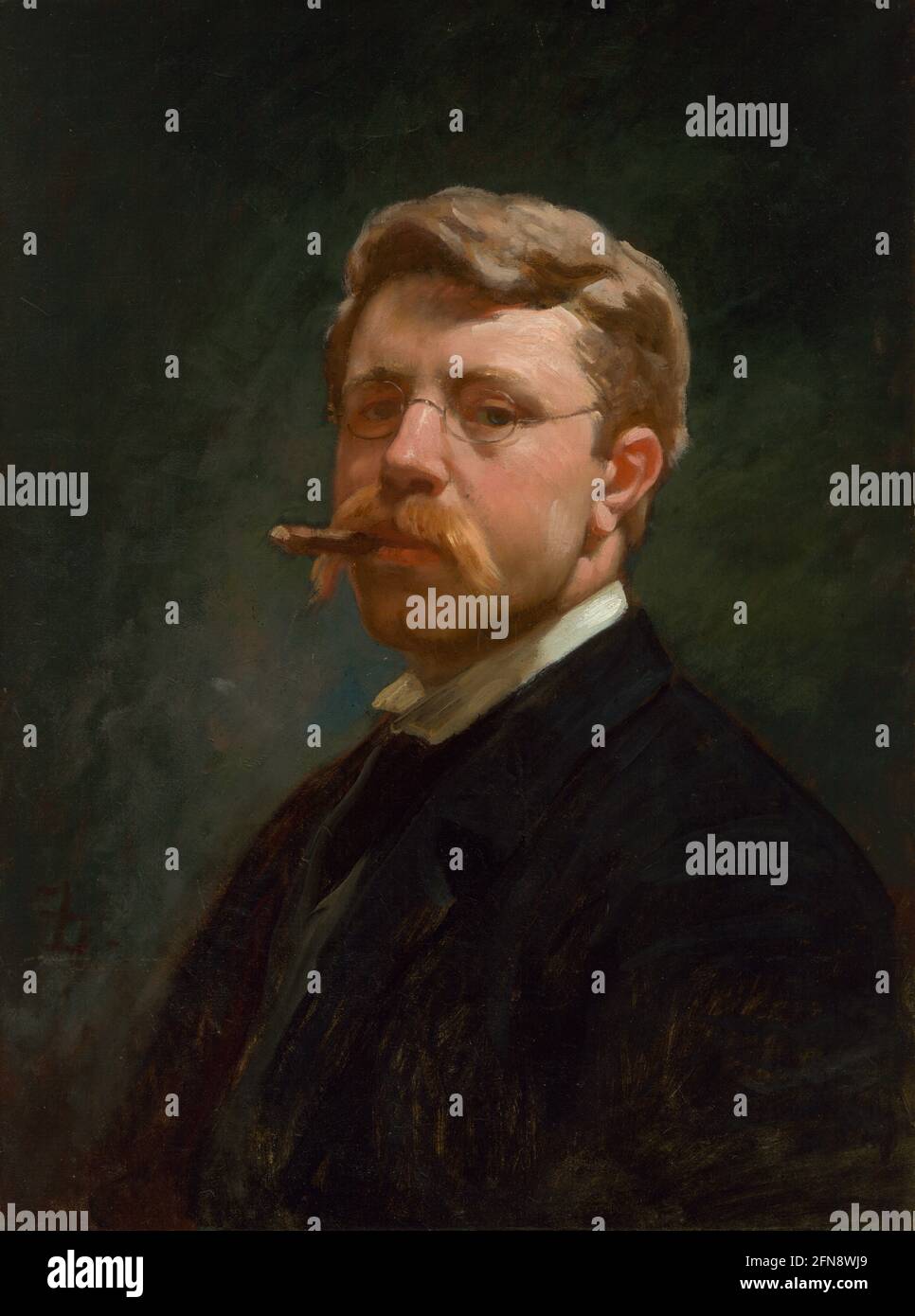 Frank Duveneck autoritratto, c.. 1890. Foto Stock