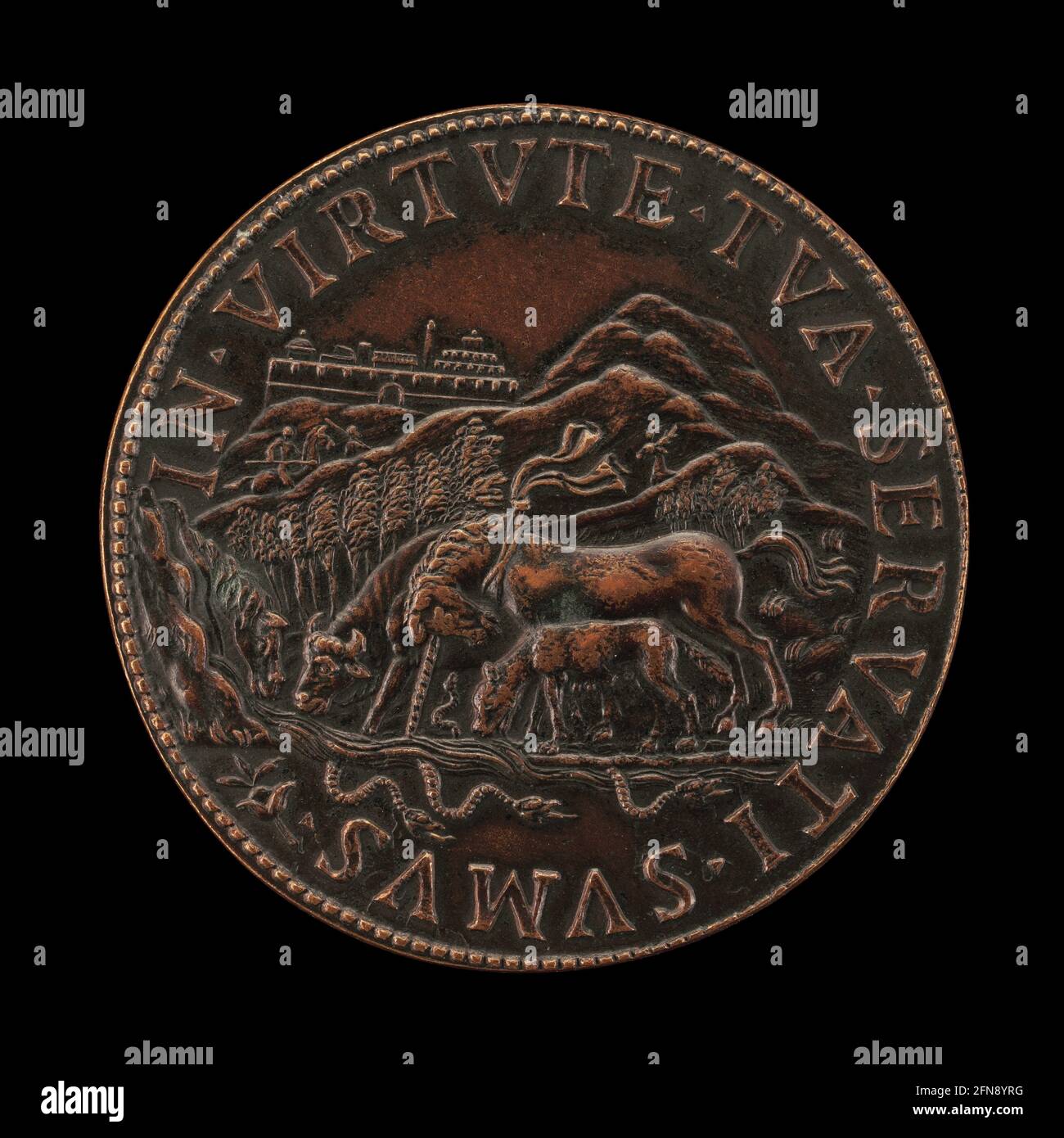 Unicorn Purifying the Realm [reverse], 1549. Foto Stock