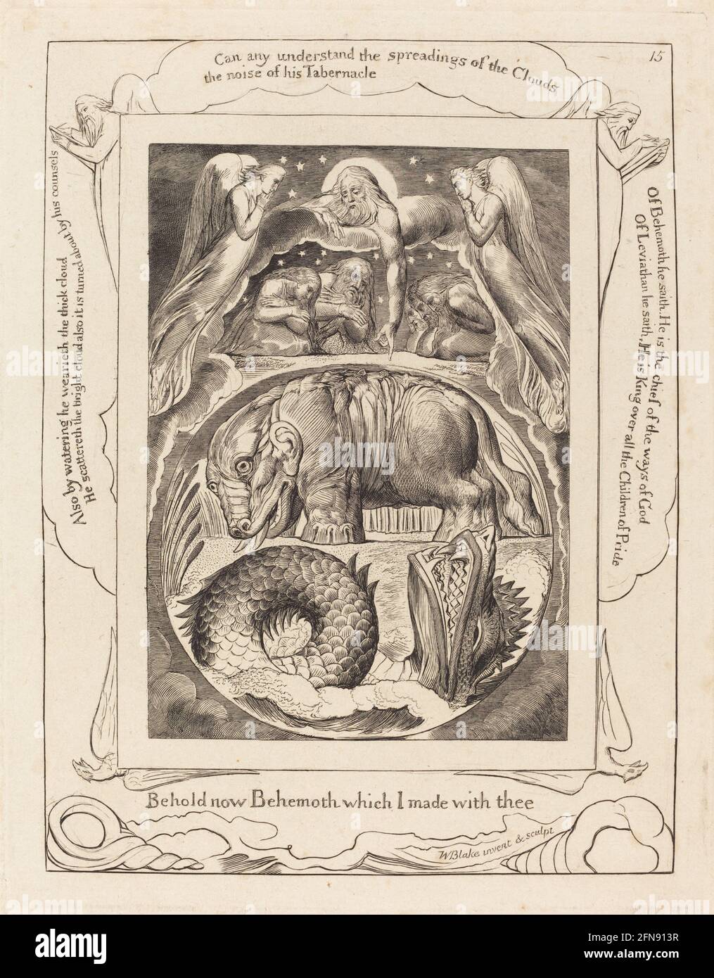 Behemoth e Leviathan, 1825. Foto Stock