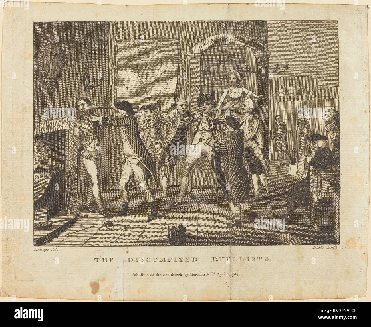 I duellisti discommitati, 1784. Foto Stock