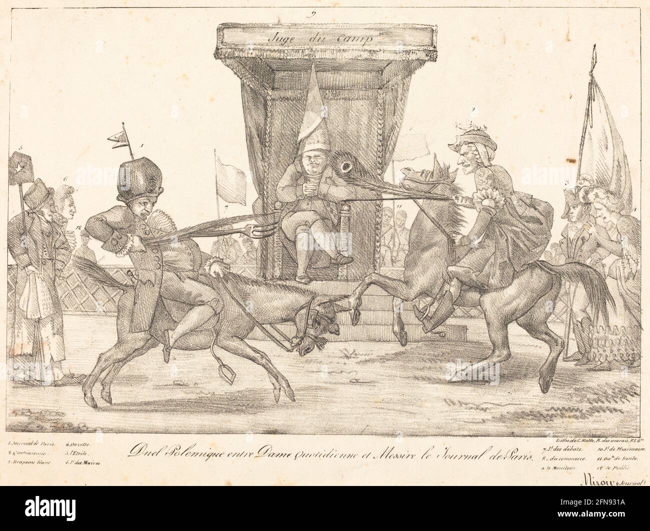 Duel Polemique, 1821. Foto Stock