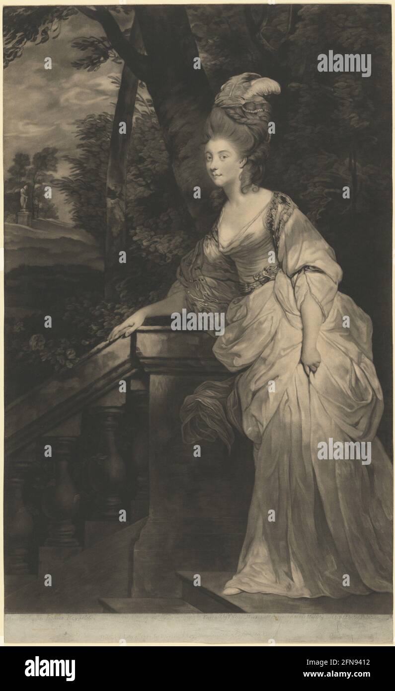 Georgiana (Spencer), Duchessa del Devonshire, 1780. Foto Stock