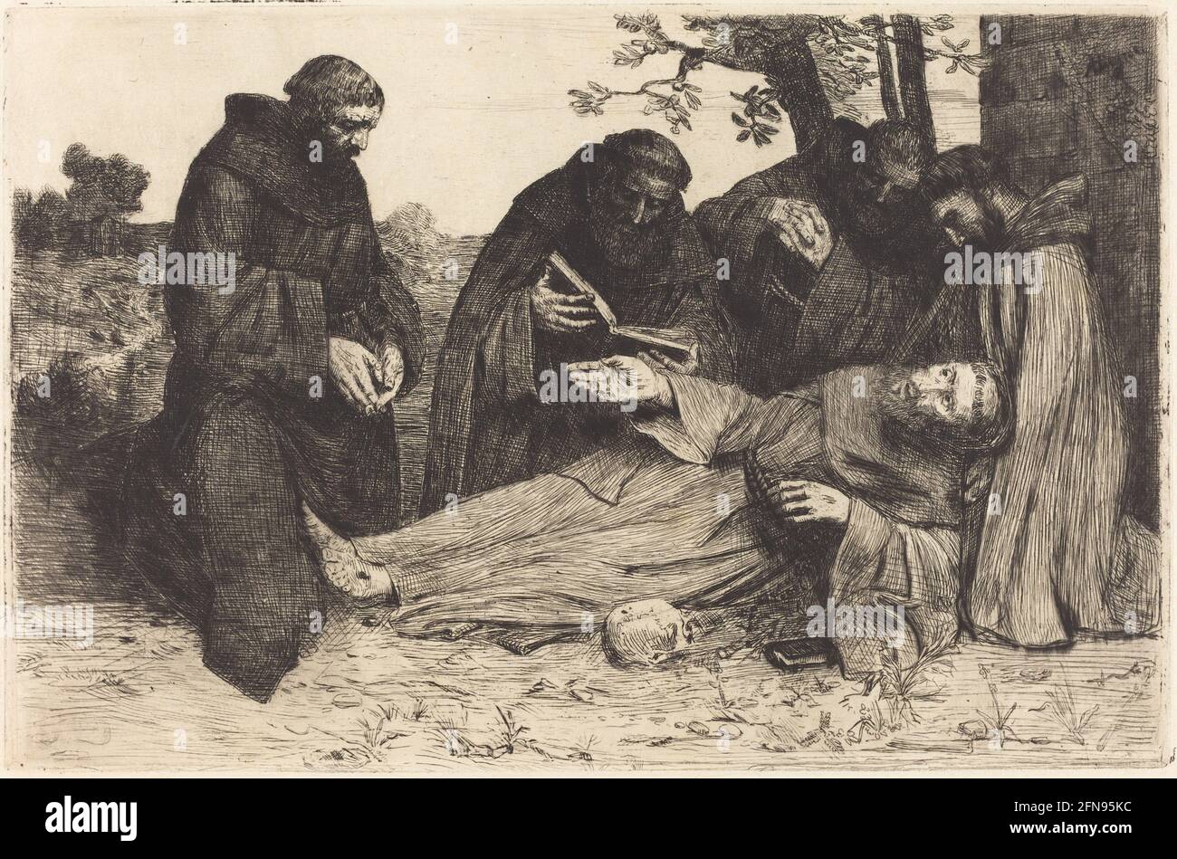 La morte di San Francesco (la mort de San Francois). Foto Stock