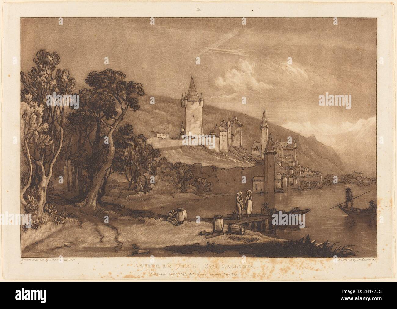 Ville de Thun, pubblicato nel 1816. Foto Stock