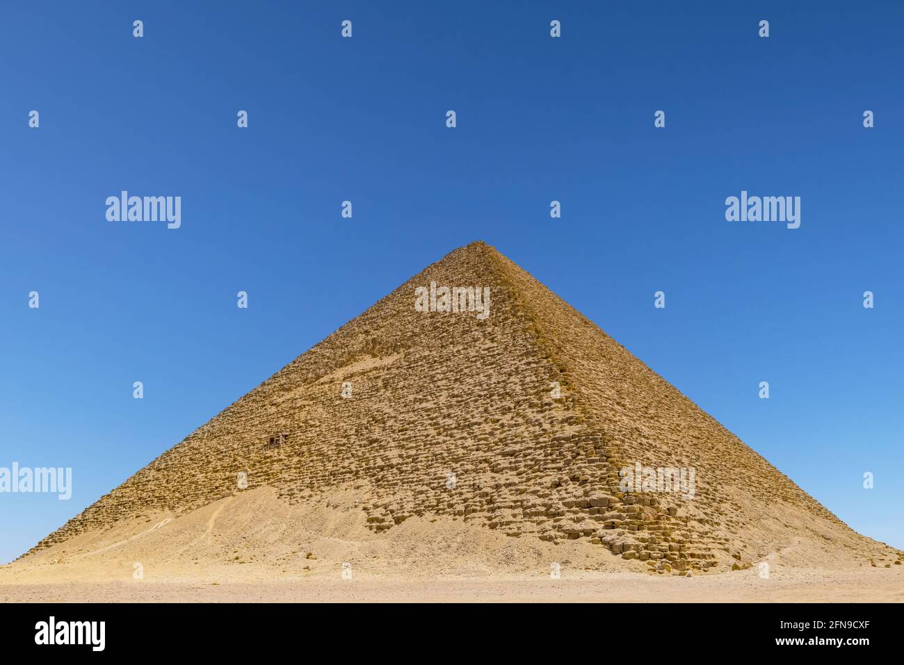 La Piramide Rossa di Dahshur in Egitto. Foto Stock