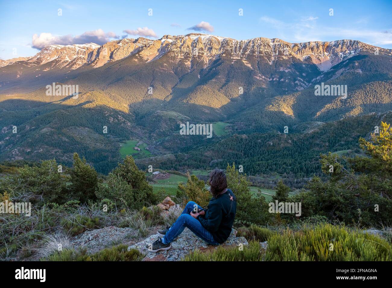 La catena montuosa della Serra del Cadi, Parco Naturale Cadí-Moixeró,  Catalogna, Spagna Foto stock - Alamy