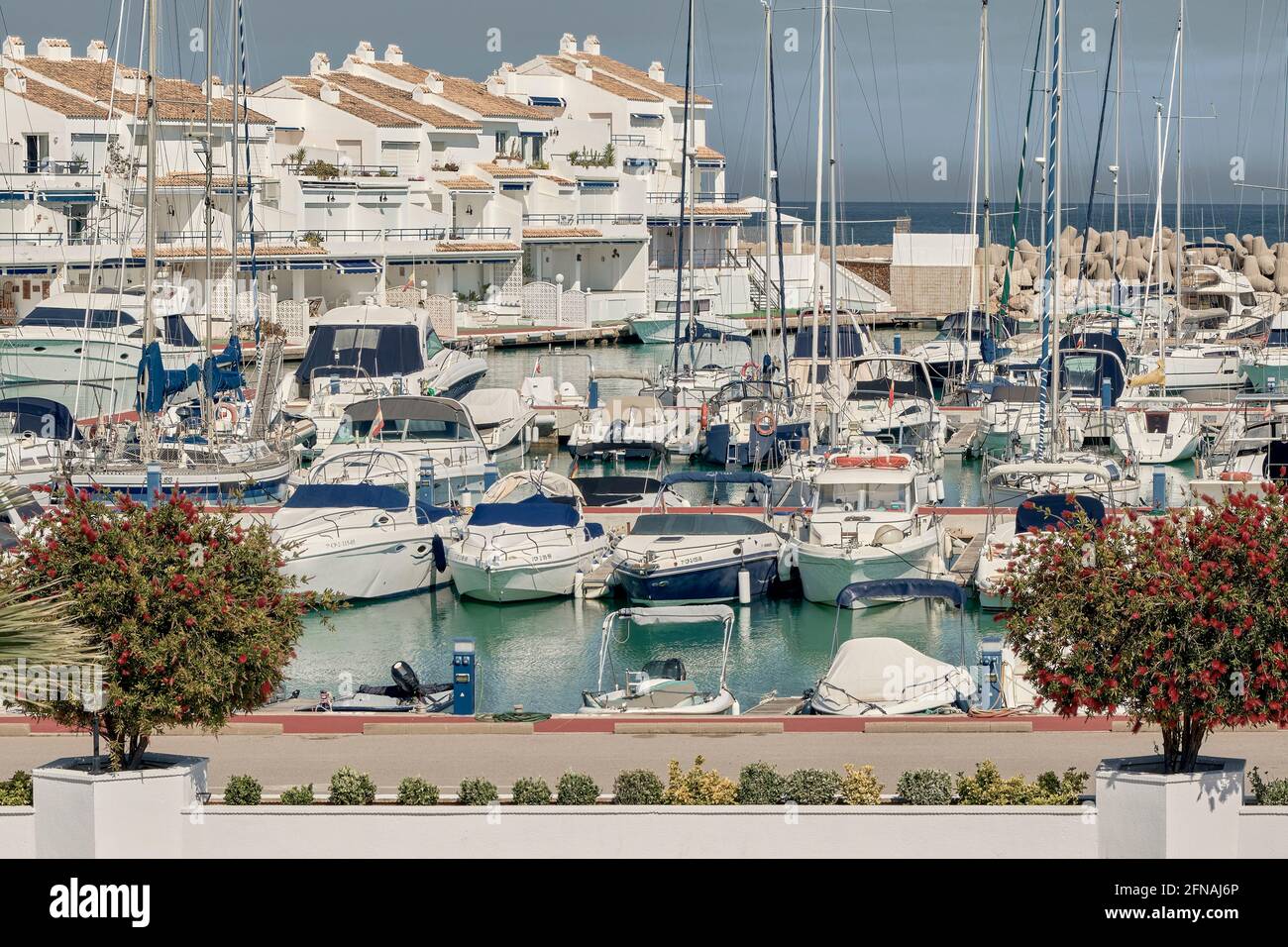 Marina in Alcossebre, Costa del Azahar provincia di Castellon, Spagna, Europa Foto Stock