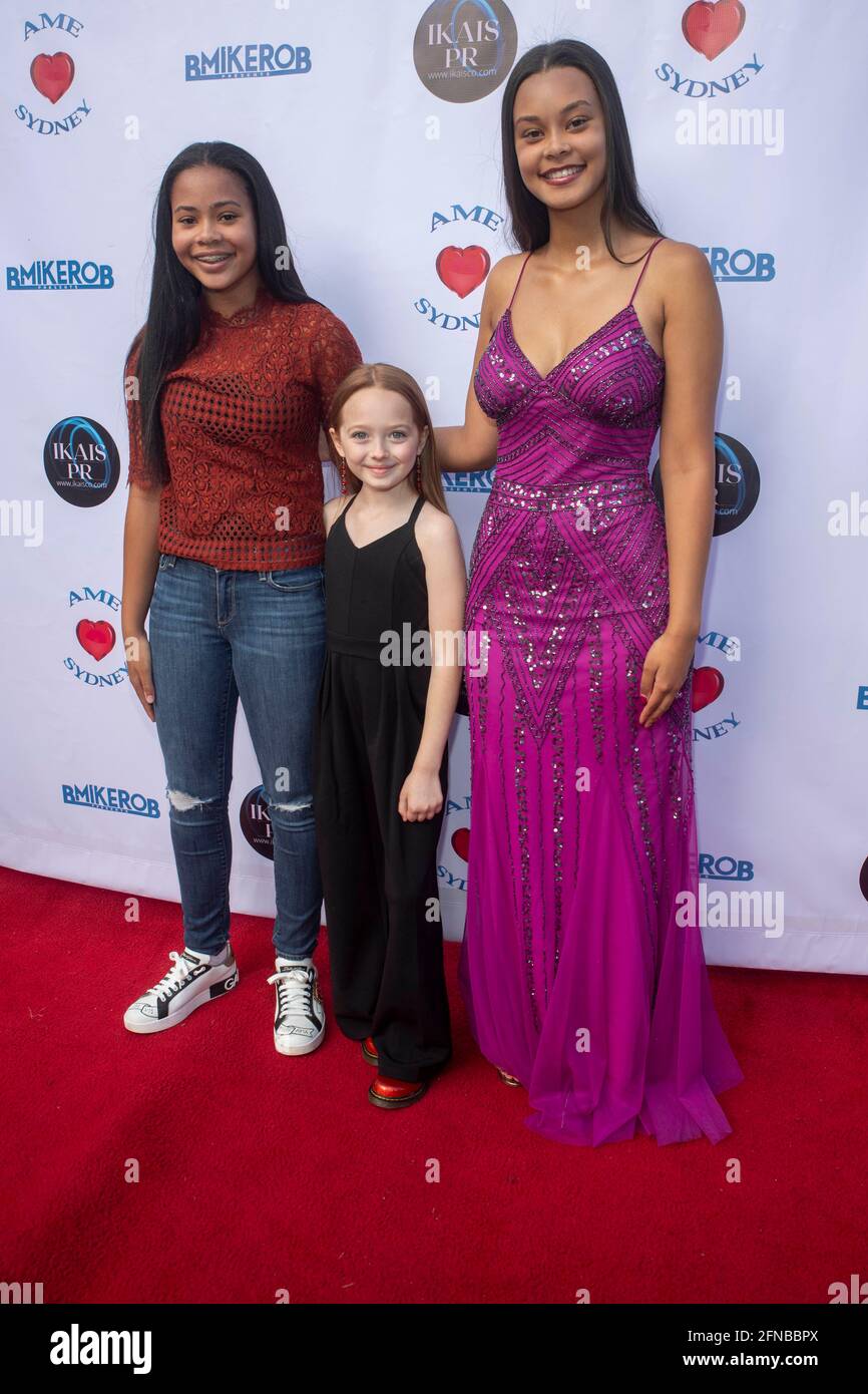 Los Angeles, Stati Uniti. 15 maggio 2021. Ame, Charlie Townsend, Sydney Avant partecipare Social Media Influencer sorpresa 14 ° B-Day festa per Ame a residenza privata, Los Angeles, CA il 8 maggio 2021 Credit: Eugene Powers/Alamy Live News Foto Stock