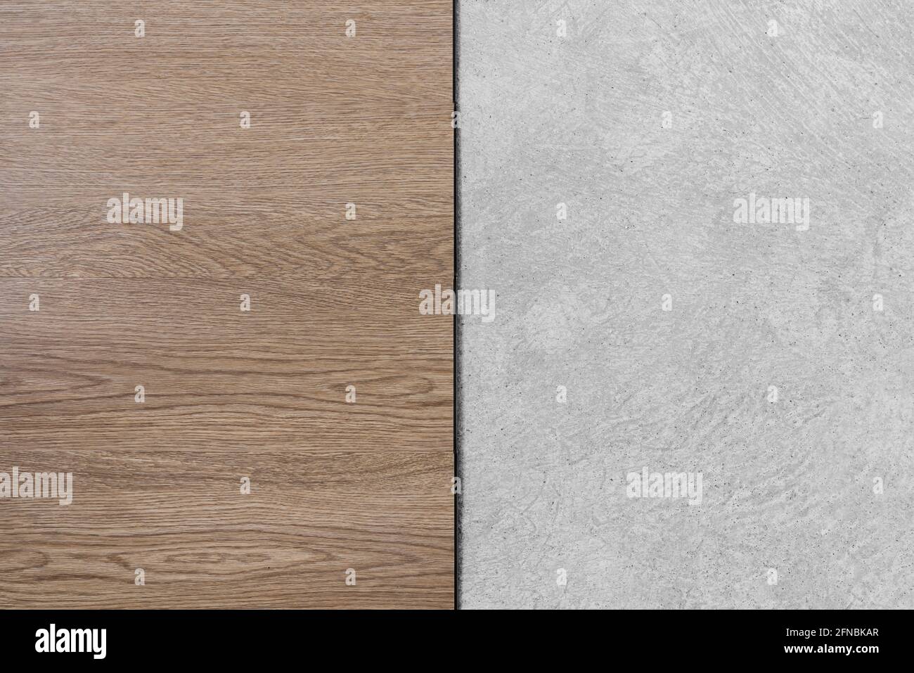Legno e cemento cementizio texture pavimento Foto Stock