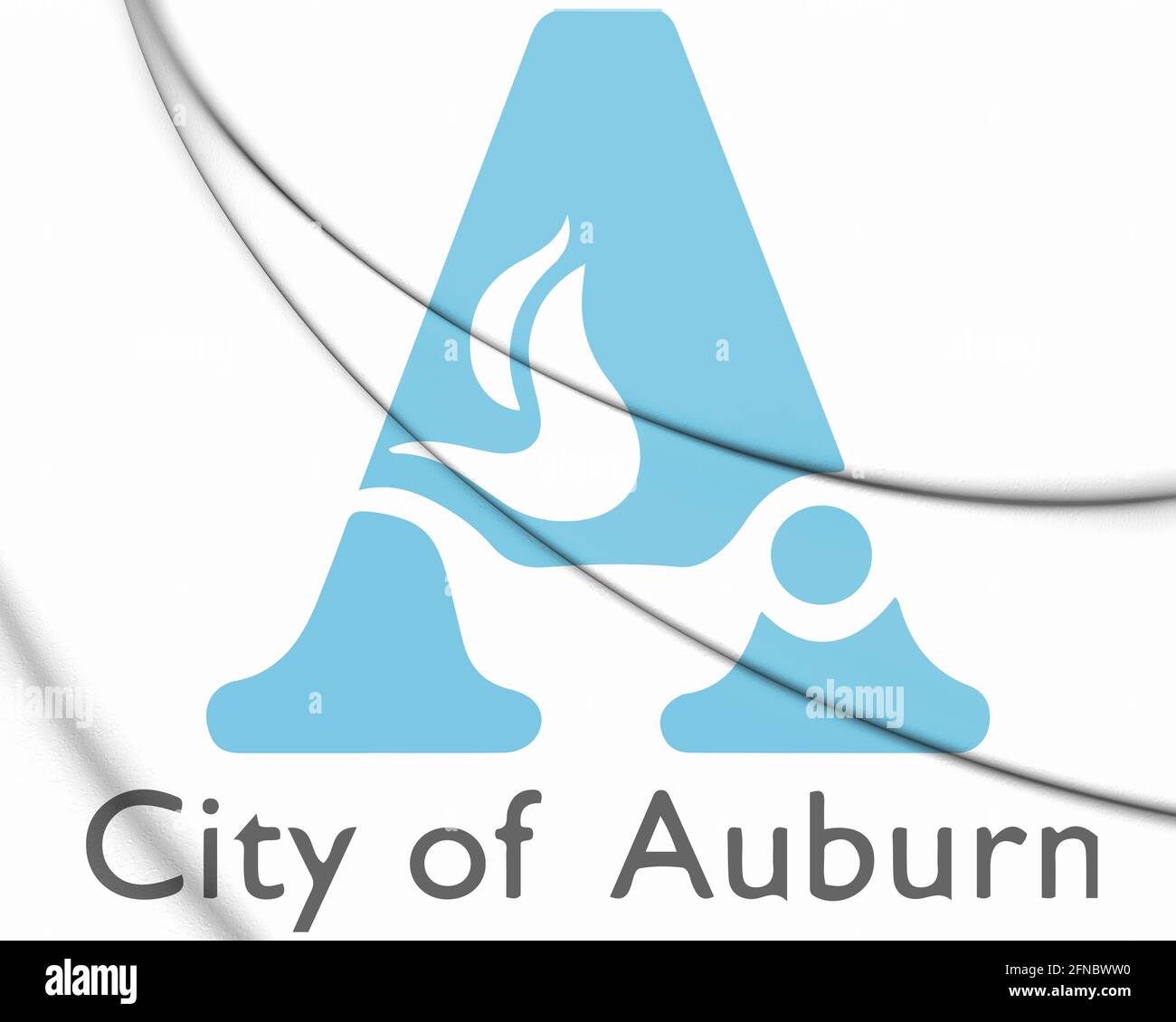 3D Sigillo di Auburn (stato dell'Alabama), Stati Uniti. Illustrazione 3D. Foto Stock