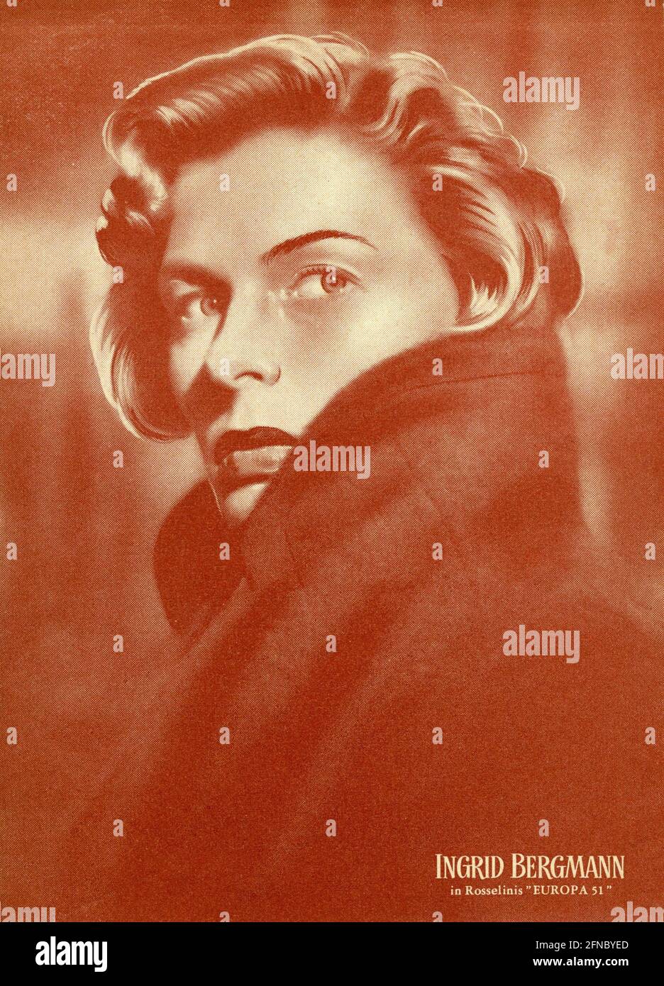 INGRID BERGMAN in Europa '51 (1952) regista produttore e storia ROBERTO ROSSELLINI associa i produttori Dino De Laurentiis e Carlo ponti Ponti-De Laurentiis Cinematografica / Lux Film Foto Stock