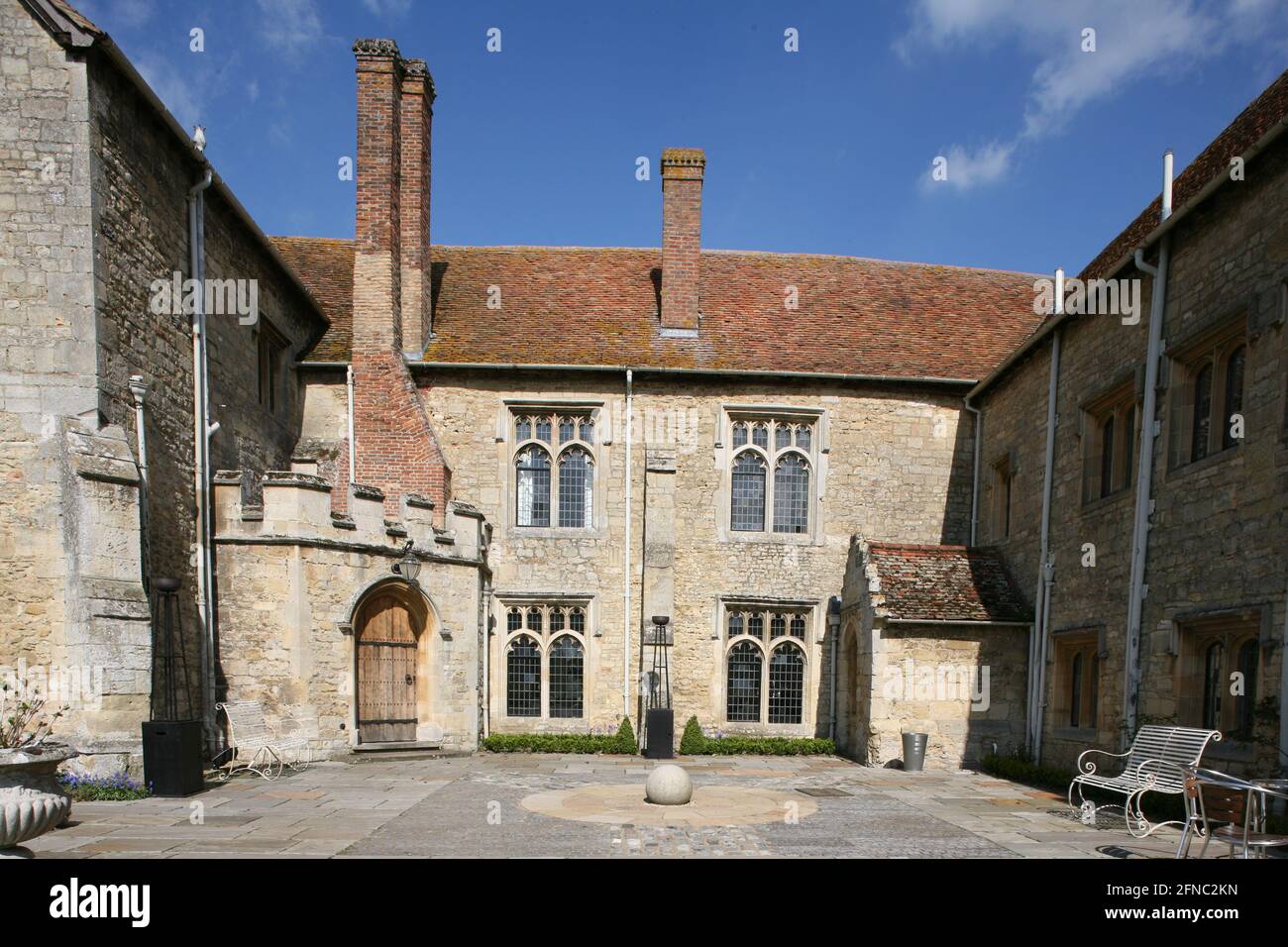 Notley Abbey, Buckinghamshire, Abbot's Lodging e successivamente House Foto Stock