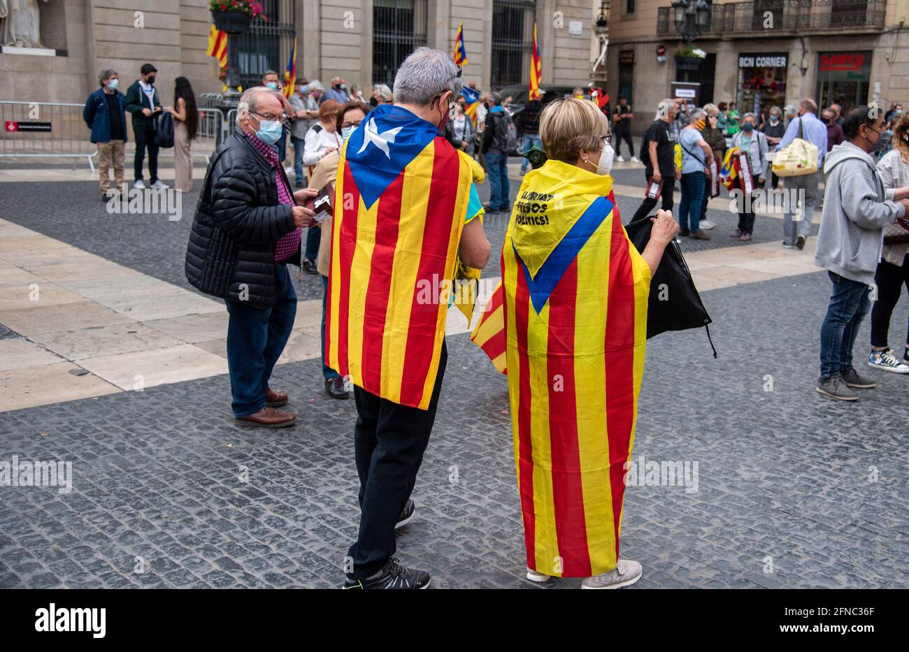 Cataluña España la ANC exige un acuerdo a ERC y JxCat: 'i hay elecciones nunca más estaremos a vuestro lado' Foto Stock